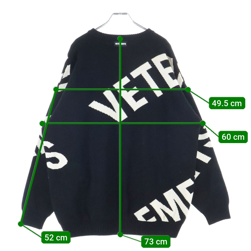 VETEMENTS(ヴェトモン) GIANT LOGO SWEATER ジャイアントロゴセーター