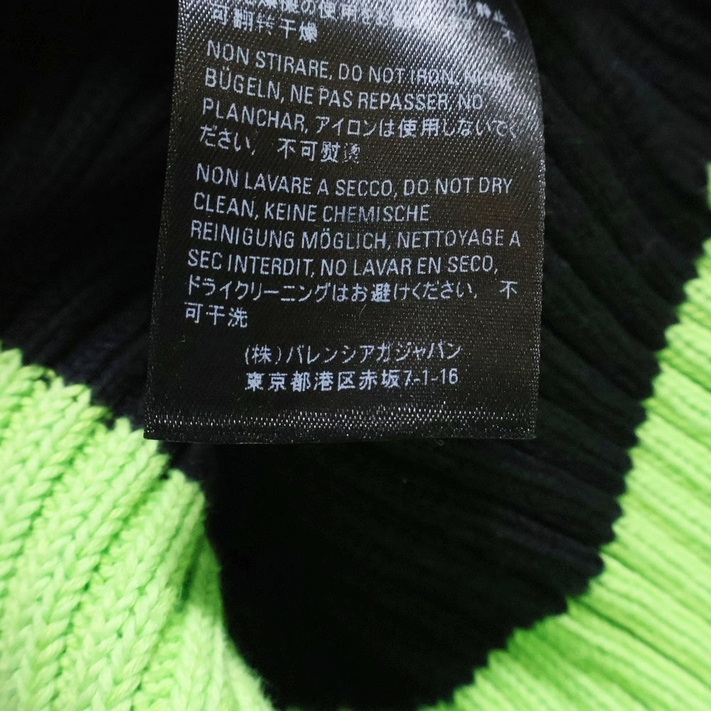 BALENCIAGA(バレンシアガ) 21SS バックBBロゴプリント ニットセーター 608760 グリーン/ブラック