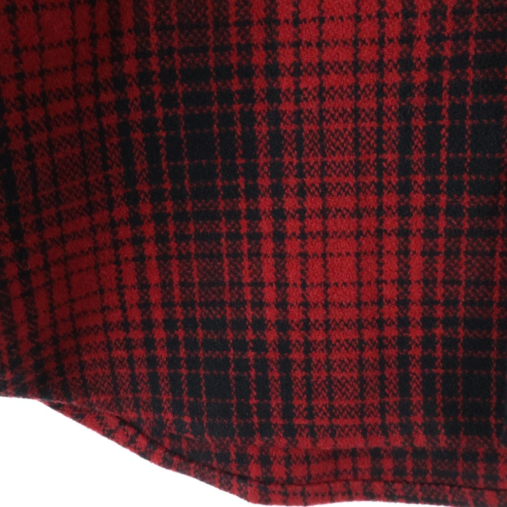 OFF-WHITE(オフホワイト) 19SS バックロゴ ウールチェックシャツ 長袖シャツ レッド