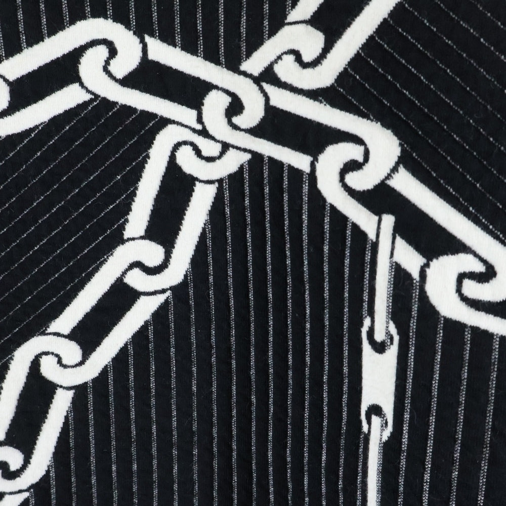 LOUIS VUITTON(ルイヴィトン) 20SS 3Dエフェクト チェーンストライプキルテッドクルーネックトレーナー RM201M TCA HIY03W ブラック