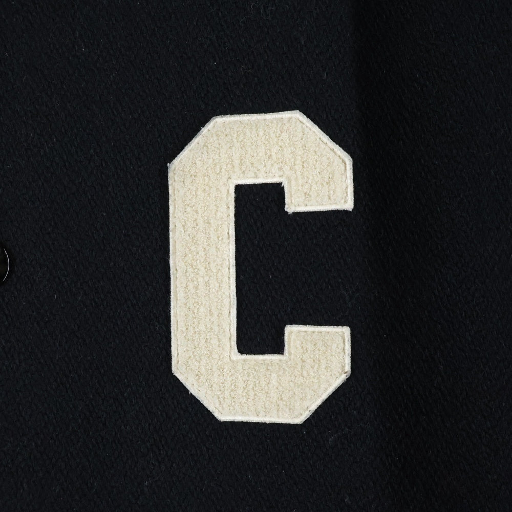 CELINE(セリーヌ) 22SS Classic Wool Teddy Jacket Cワッペンロゴ クラシックウール テディジャケット ブラック 2V56D896C