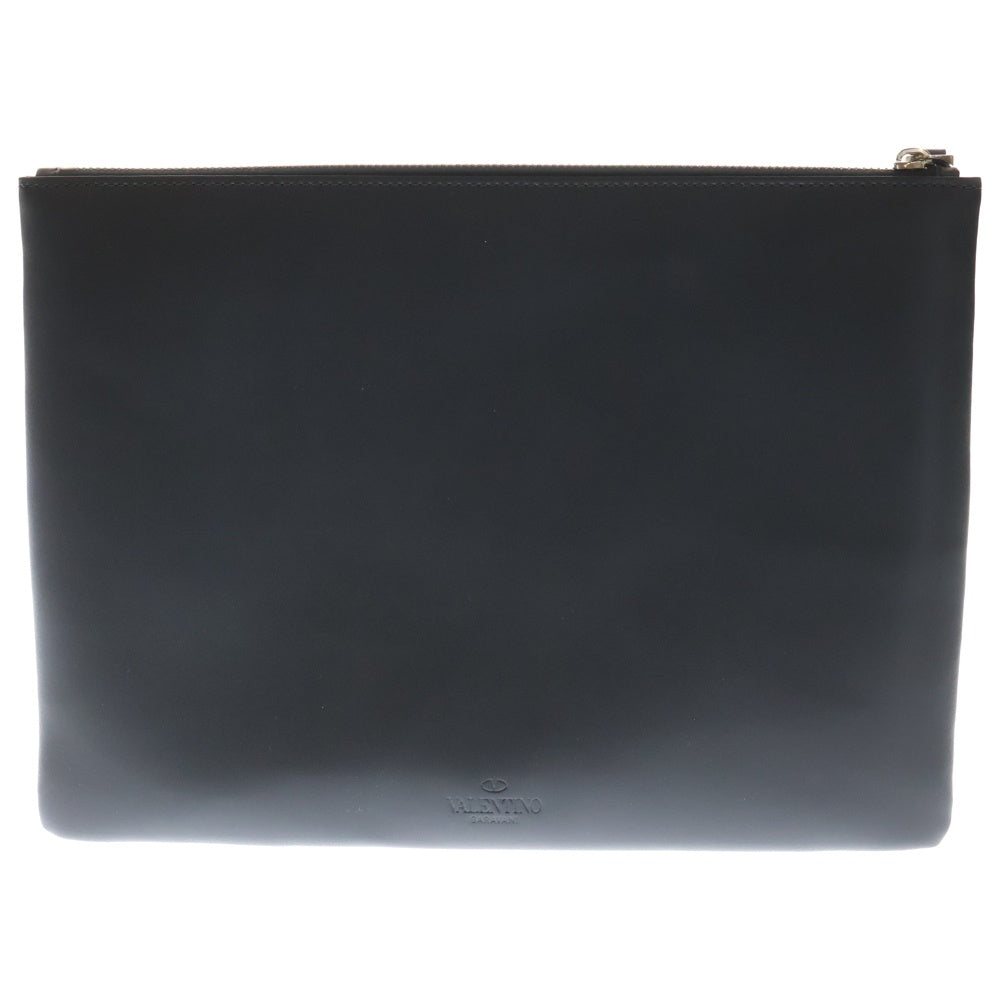 VALENTINO(ヴァレンティノ) VLTNロゴ レザークラッチバッグ ブラック VY2P0299LVN