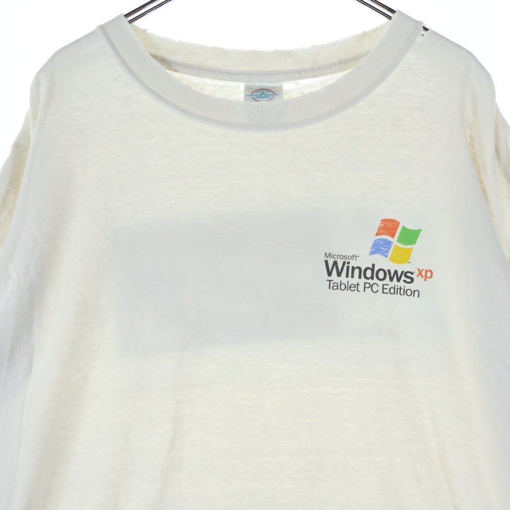 VINTAGE(ヴィンテージ) 90s Windows プリント半袖Tシャツ 半袖カットソー ホワイト