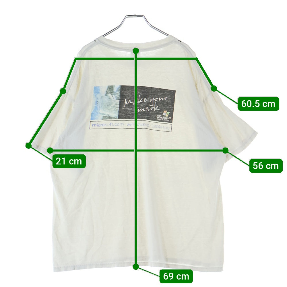 VINTAGE(ヴィンテージ) 90s Windows プリント半袖Tシャツ 半袖カットソー ホワイト