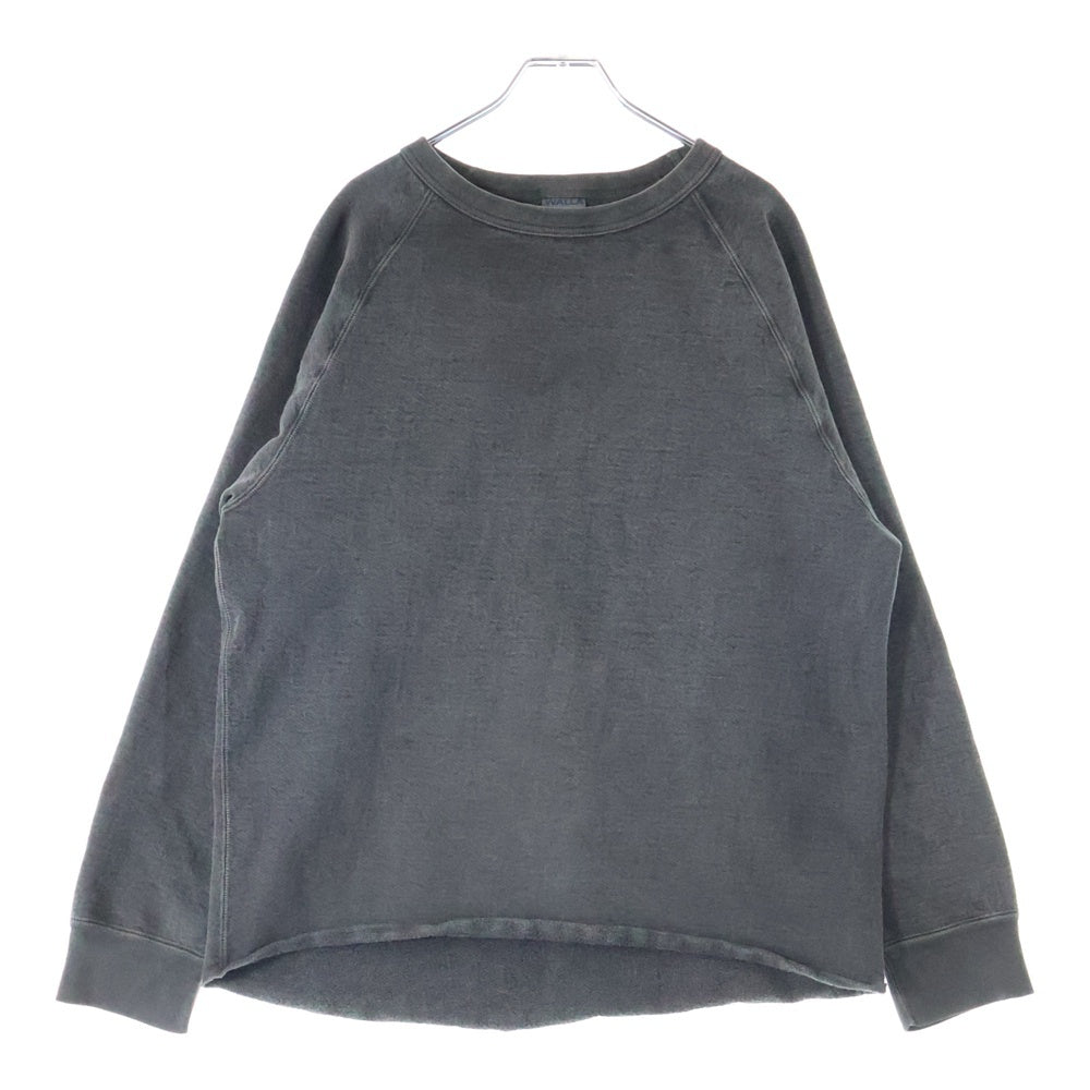 NO BRAND(ノーブランド) WALLA WALLA SPORT ピグメントダイ 13oz クルーネックスウェットトレーナー グレー
