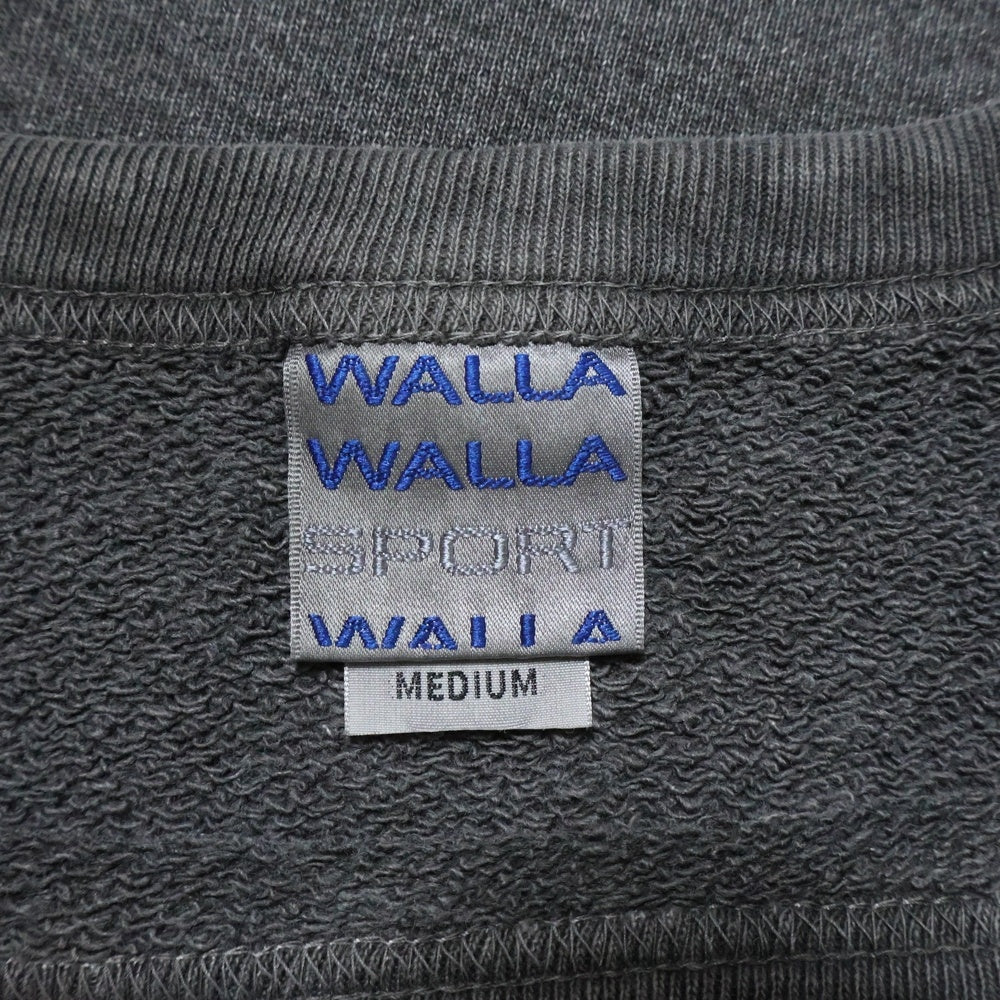 NO BRAND(ノーブランド) WALLA WALLA SPORT ピグメントダイ 13oz クルーネックスウェットトレーナー グレー