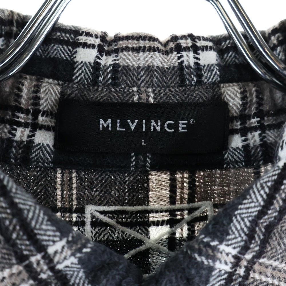 MLVINCE(メルヴィンス) flannel check shirt フランネルチェックシャツ 長袖シャツ ブラウン
