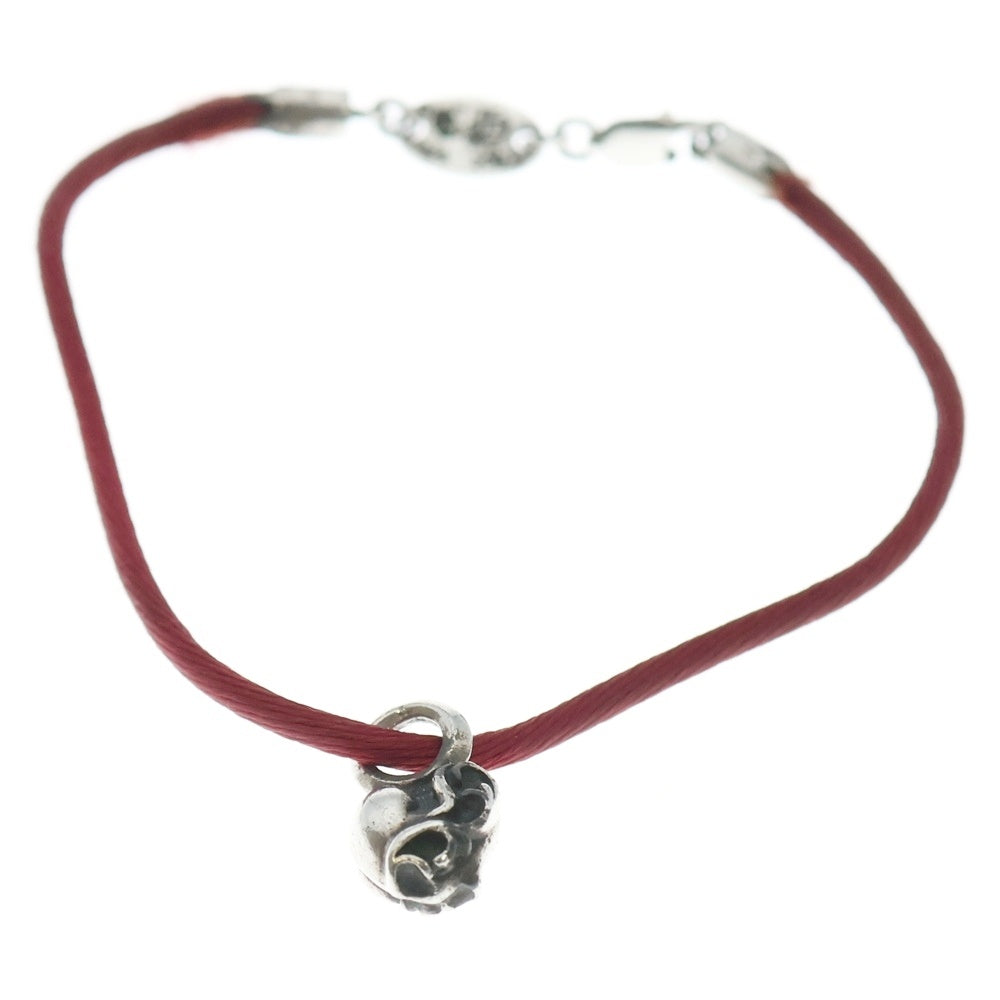 CHROME HEARTS(クロムハーツ) KZ ハートスタック シルクブレスレット レッド/シルバー