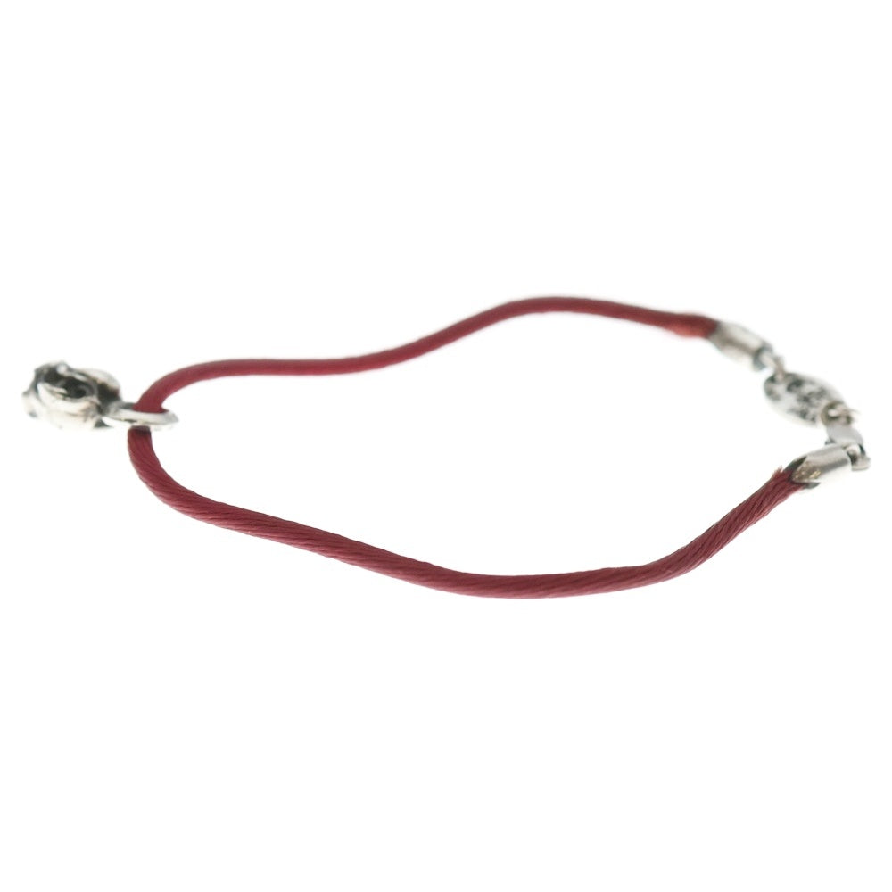 CHROME HEARTS(クロムハーツ) KZ ハートスタック シルクブレスレット レッド/シルバー