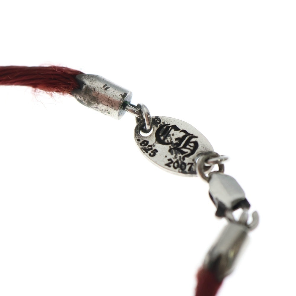 CHROME HEARTS(クロムハーツ) KZ ハートスタック シルクブレスレット レッド/シルバー