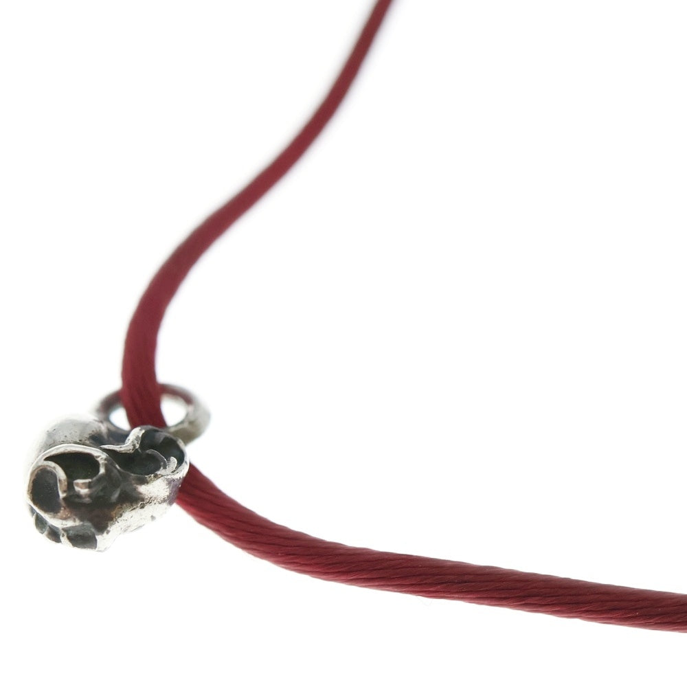 CHROME HEARTS(クロムハーツ) KZ ハートスタック シルクブレスレット レッド/シルバー