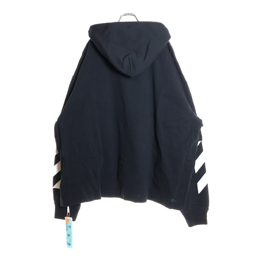 OFF-WHITE(オフホワイト) オフホワイト パーカーレイヤードオーバーサイズスウェットプルオーバーパーカー OMBB098C99FLE001 ブラック