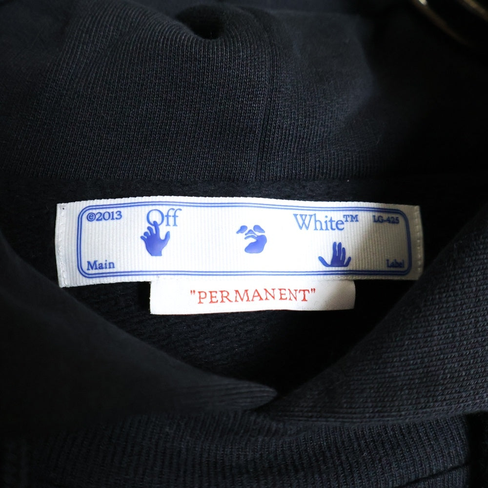 OFF-WHITE(オフホワイト) オフホワイト パーカーレイヤードオーバーサイズスウェットプルオーバーパーカー OMBB098C99FLE001 ブラック