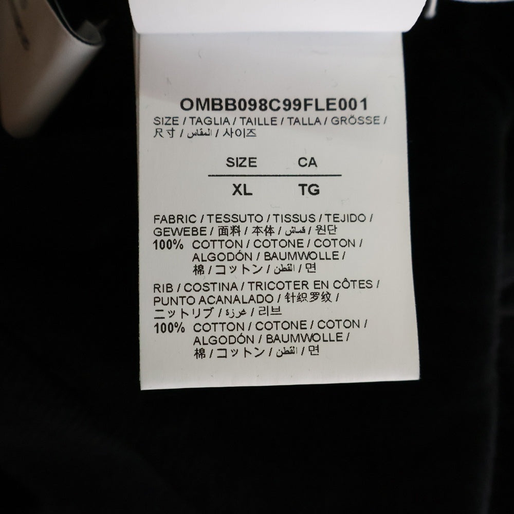 OFF-WHITE(オフホワイト) オフホワイト パーカーレイヤードオーバーサイズスウェットプルオーバーパーカー OMBB098C99FLE001 ブラック