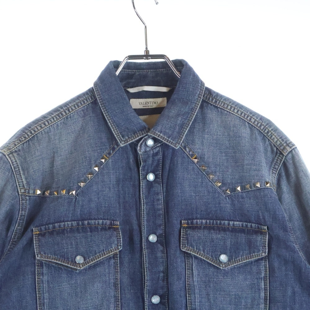 VALENTINO(ヴァレンティノ) ロックスタッズ デニムウエスタンシャツ