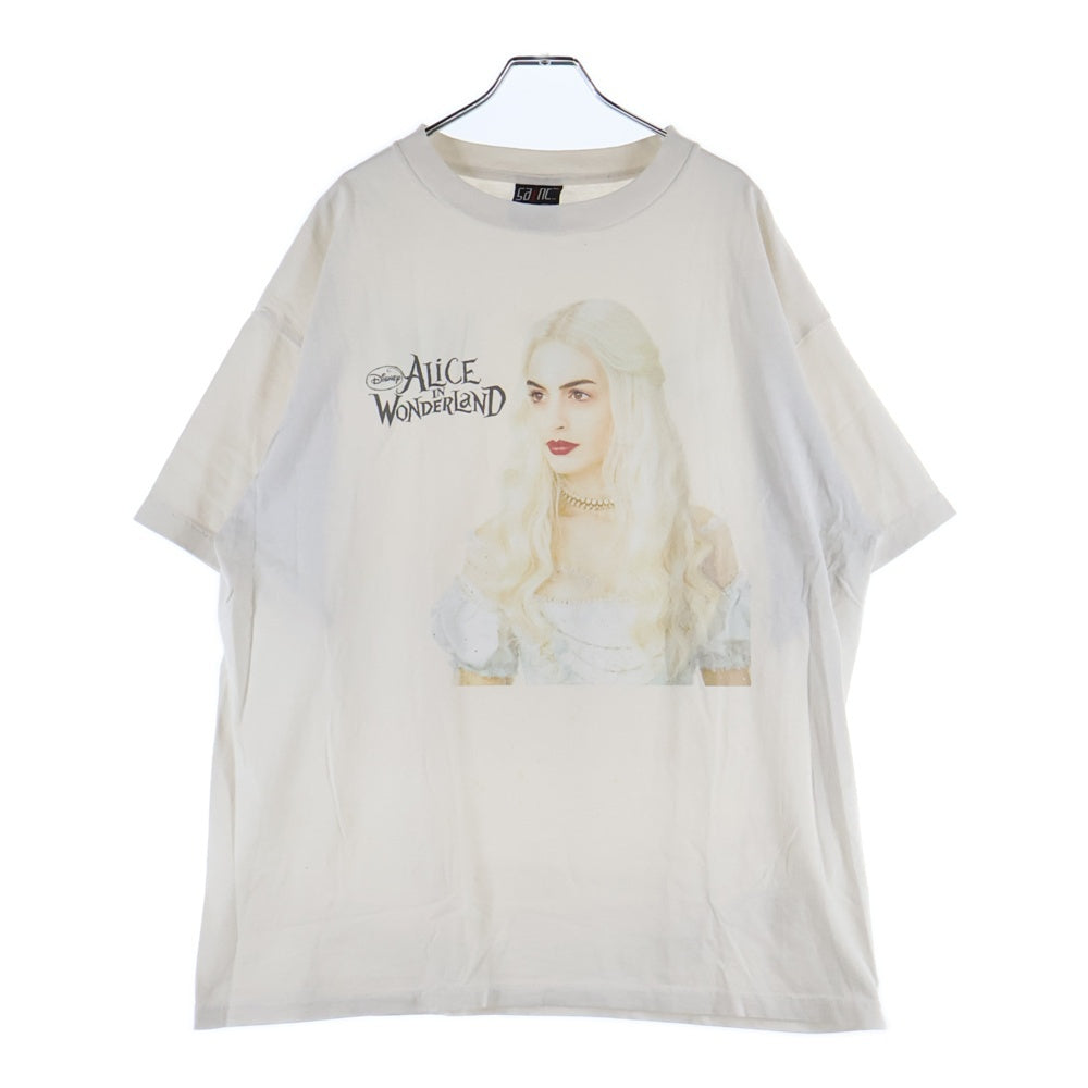 SAINT MICHAEL(セントマイケル) 23SS アリス・イン・ワンダーランドプリント 半袖Tシャツ カットソー ホワイト SM-S23-0000-123
