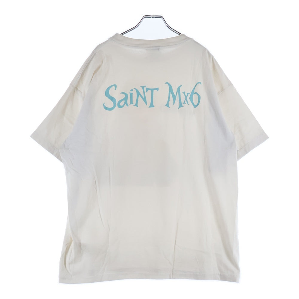 SAINT MICHAEL(セントマイケル) 23SS アリス・イン・ワンダーランドプリント 半袖Tシャツ カットソー ホワイト SM-S23-0000-123