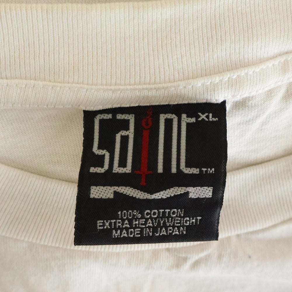 SAINT MICHAEL(セントマイケル) 23SS アリス・イン・ワンダーランドプリント 半袖Tシャツ カットソー ホワイト SM-S23-0000-123