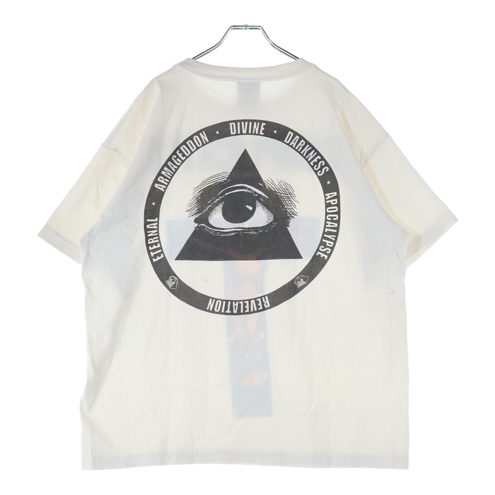 SAINT MICHAEL(セントマイケル) 23AW×河村康輔 COMPLICATED PRINT S/S TEE フロントプリント 半袖Tシャツ カットソー ホワイト SM-A23-0000-C18