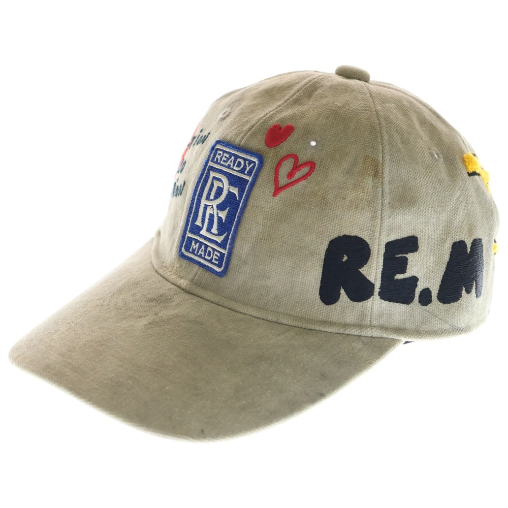 READY MADE(レディメイド) 21SS ロゴパッチ ヴィンテージ加工 キャップ グレー RE-CO-WH-00-00-149
