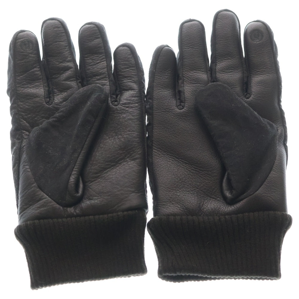 UNDERCOVER(アンダーカバー) eye patch detail padded gloves アイパッチレザーグローブ ブラック