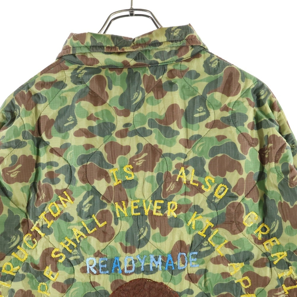 READY MADE(レディメイド) ×A BATHING APE ABC CAMO VIETNAM JACKET ロゴ刺繍 ベトナムジャケット キルティングジャケット カモフラージュ RE-AP-CM-00-00-003