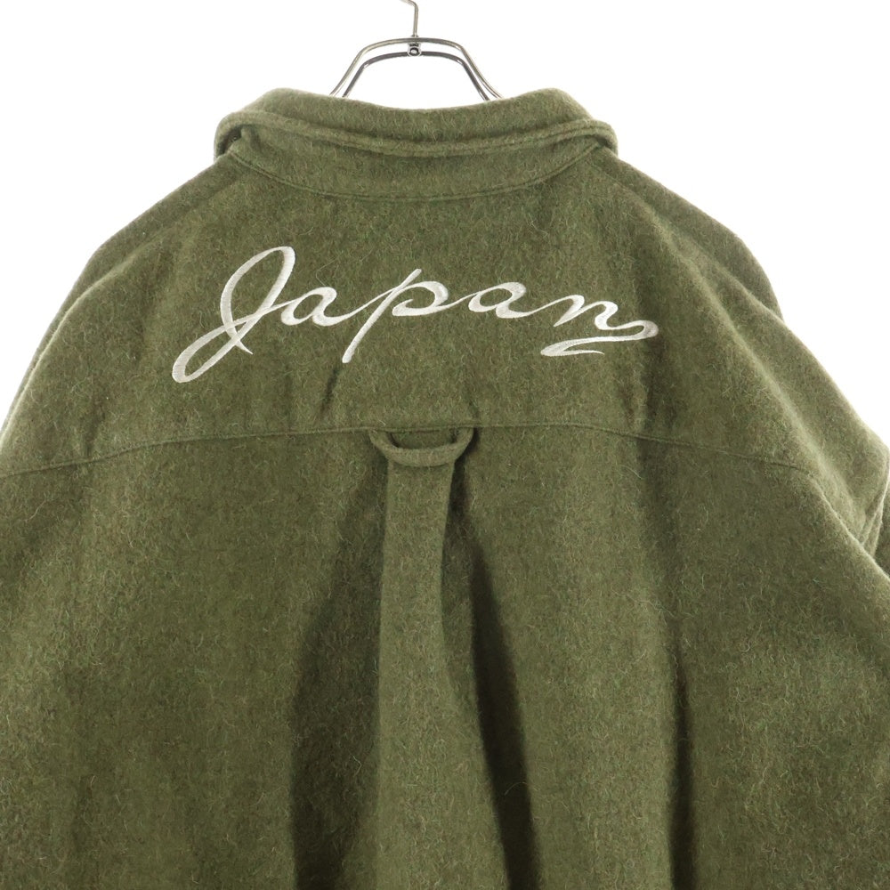 READY MADE(レディメイド) 17AW OVERSIZE SHIRT オーバーサイズシャツ デザイン刺繍 シャツジャケット カーキ