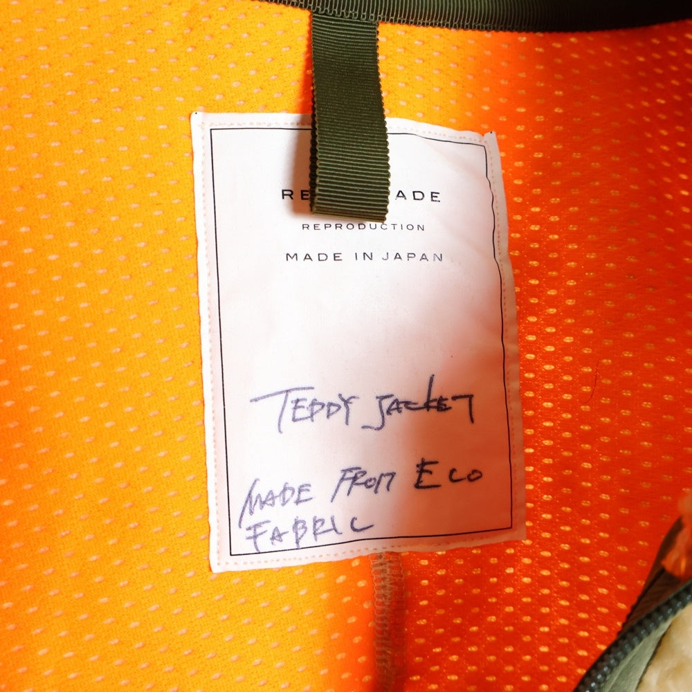 READY MADE(レディメイド) 21AW TEDDY JACKET ボア フリース テディジャケット ベージュ RE-FU-BE-00-00-181