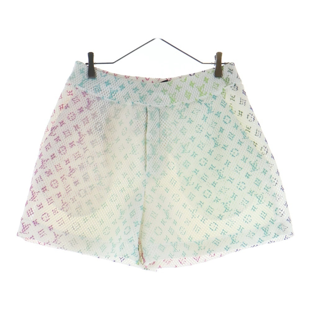 LOUIS VUITTON(ルイヴィトン) グラディエントモノグラムメッシュショーツ ハーフパンツ ホワイト RM221 KD2 HMP83W