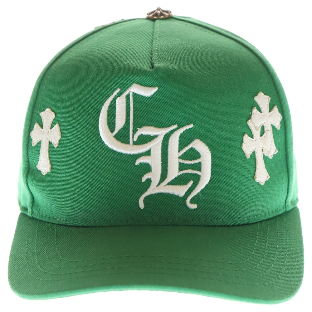CHROME HEARTS(クロムハーツ) Trucker Cap クロスパッチ CH刺繍 トラッカーキャップ 帽子 グリーン/ホワイト
