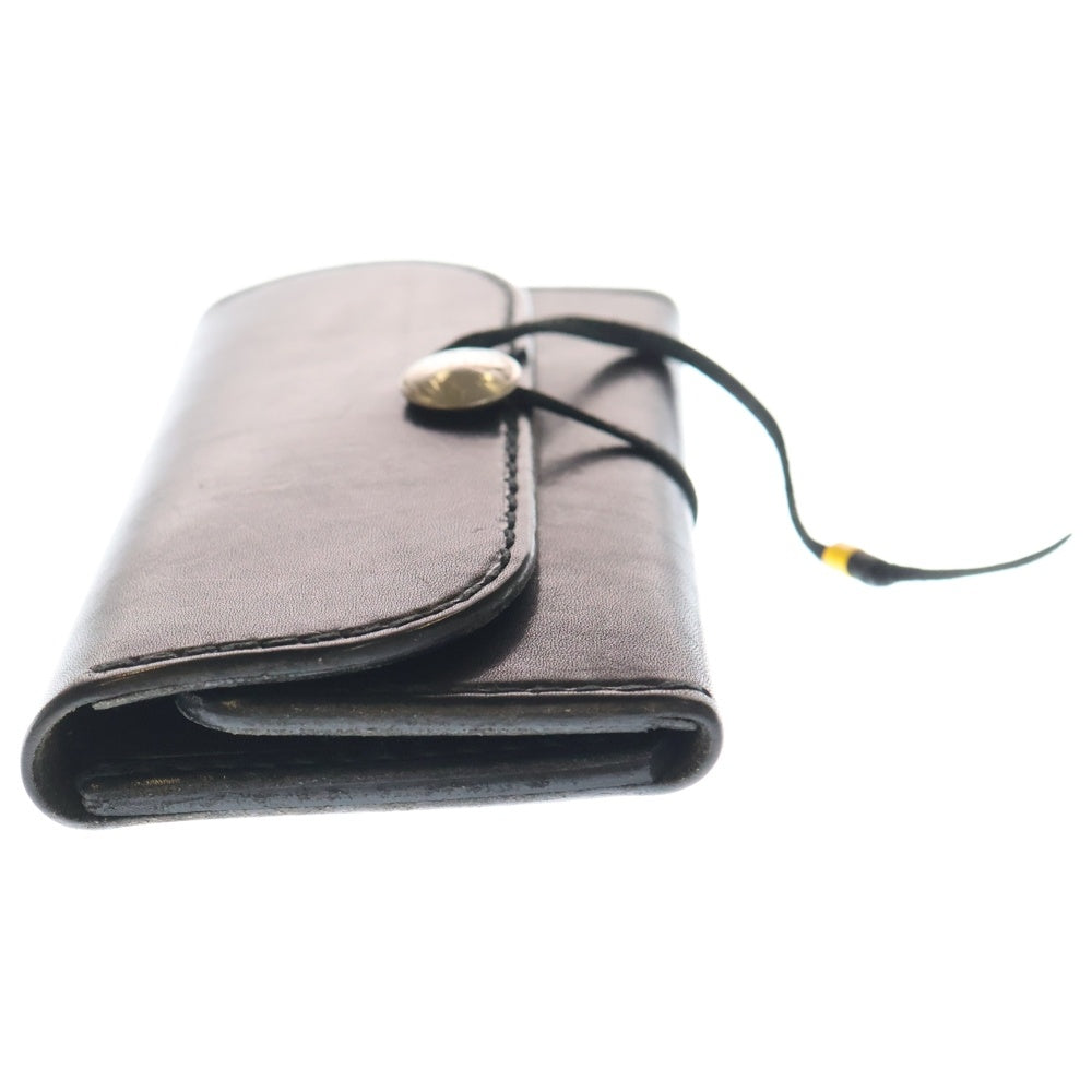 goro's(ゴローズ) コンチョ付き レザーウォレット 三つ折り長財布 ブラック