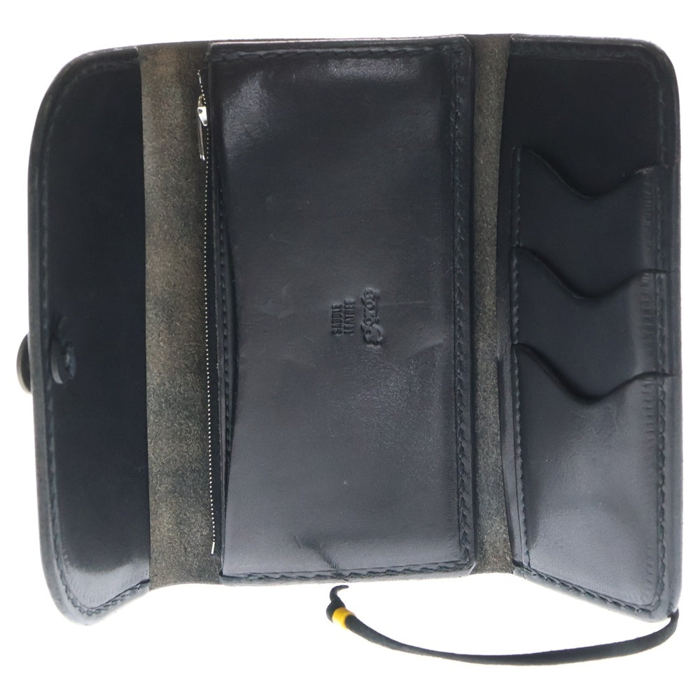 goro's(ゴローズ) コンチョ付き レザーウォレット 三つ折り長財布 ブラック