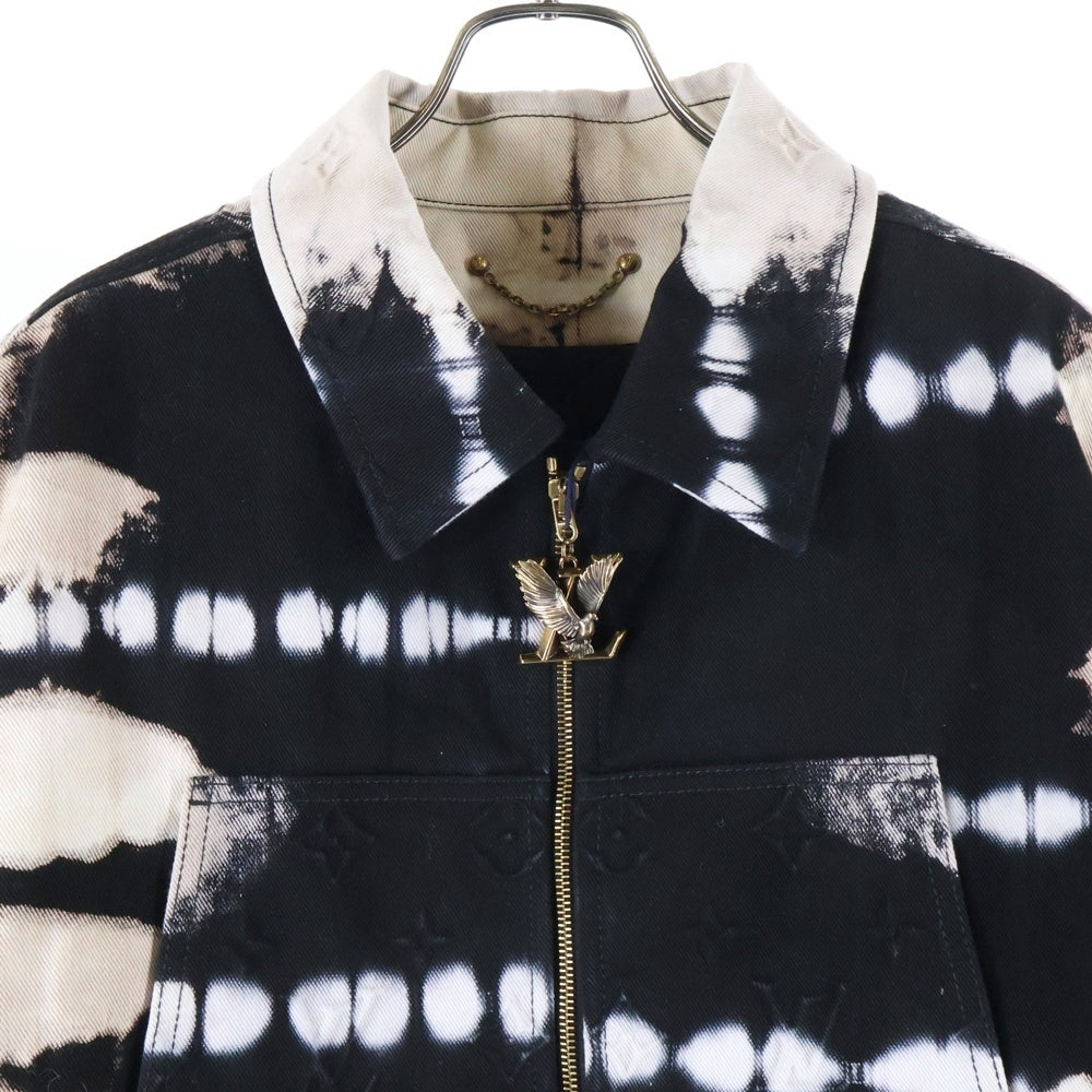 LOUIS VUITTON(ルイヴィトン) 22AW タイダイモノグラムデニムワークジャケット RM222 PU9 HNA63W ブラック/ホワイト