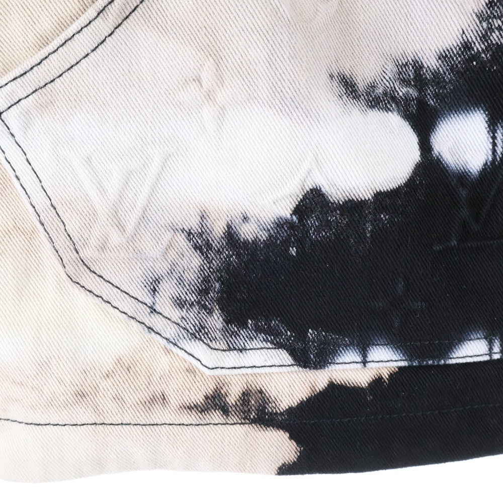 LOUIS VUITTON(ルイヴィトン) 22AW タイダイモノグラムデニムワークジャケット RM222 PU9 HNA63W ブラック/ホワイト