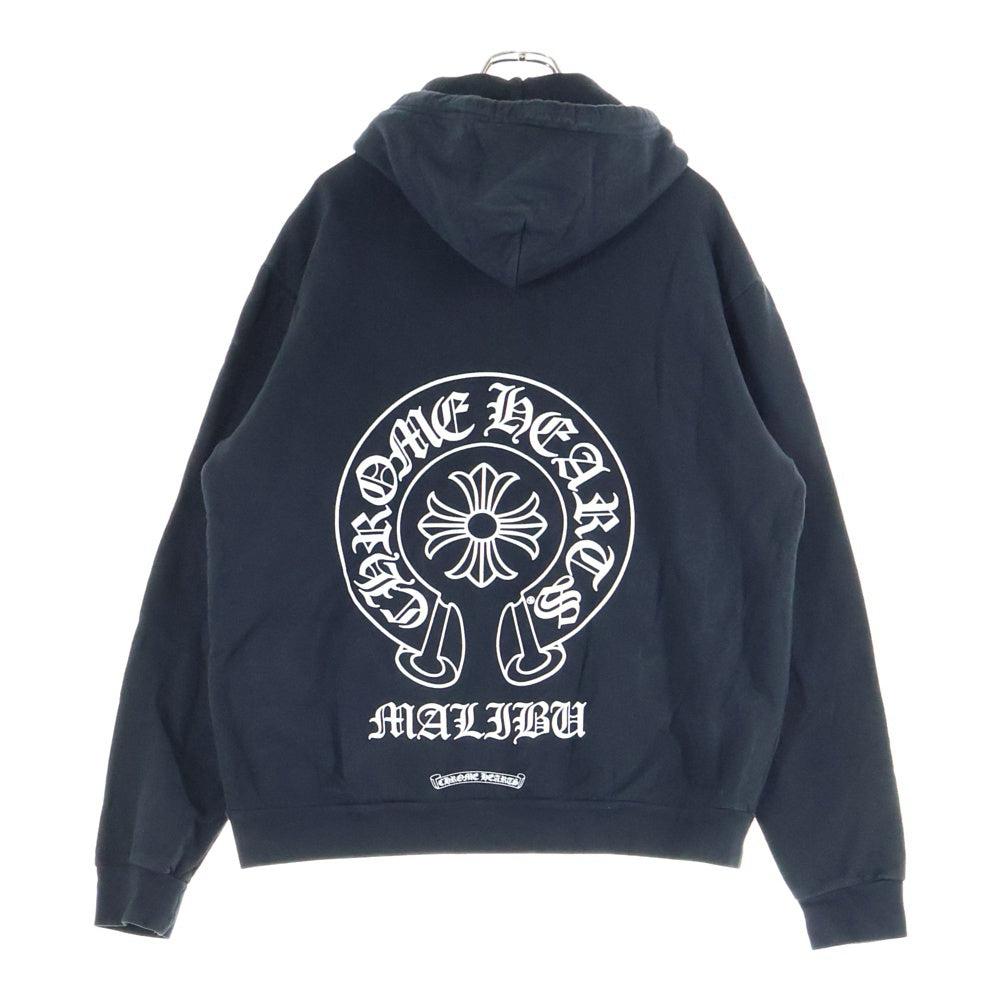 CHROME HEARTS(クロムハーツ) SWTSHRT PLVR マリブ限定 バックホースシュープリント プルオーバーパーカー ブラック
