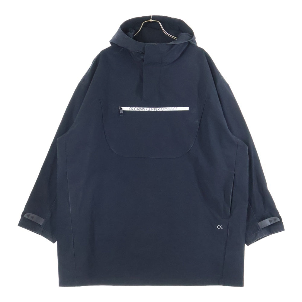 Calvin Klein(カルバンクライン) ロゴプリント アノラックパーカー バックロゴ ブラック 4MF90573