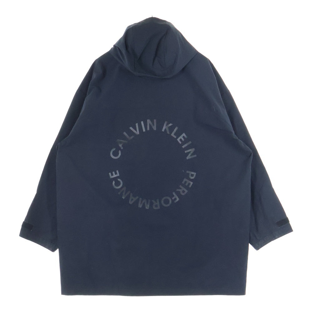 Calvin Klein(カルバンクライン) ロゴプリント アノラックパーカー バックロゴ ブラック 4MF90573