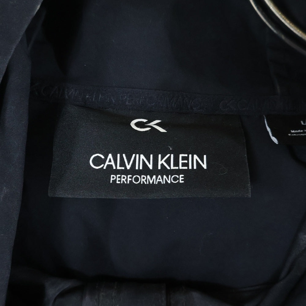 Calvin Klein(カルバンクライン) ロゴプリント アノラックパーカー バックロゴ ブラック 4MF90573