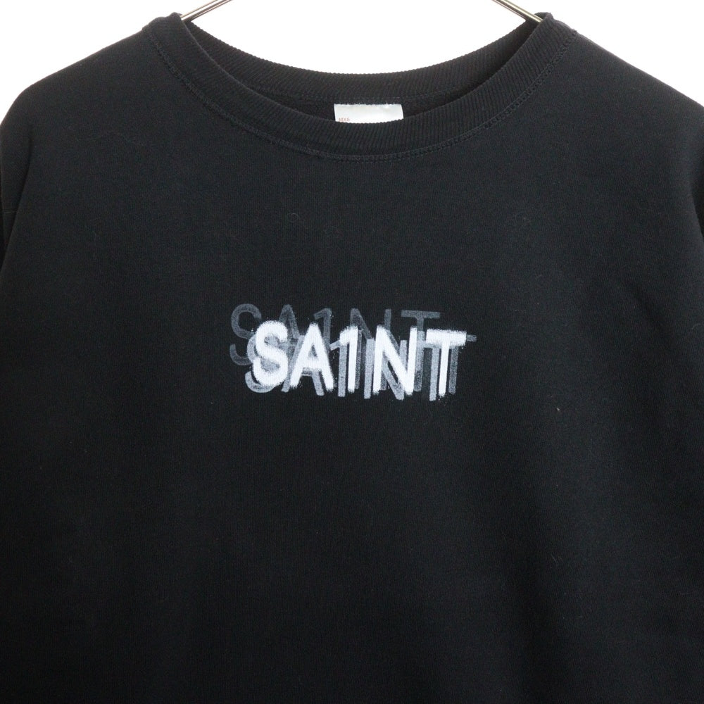 SAINT MICHAEL(セントマイケル) 25SS SEVEN DEADLY CREWNECK SWEAT セブンデッドリー クルーネックスウェットトレーナー ブラック SM-HR8-0000-044