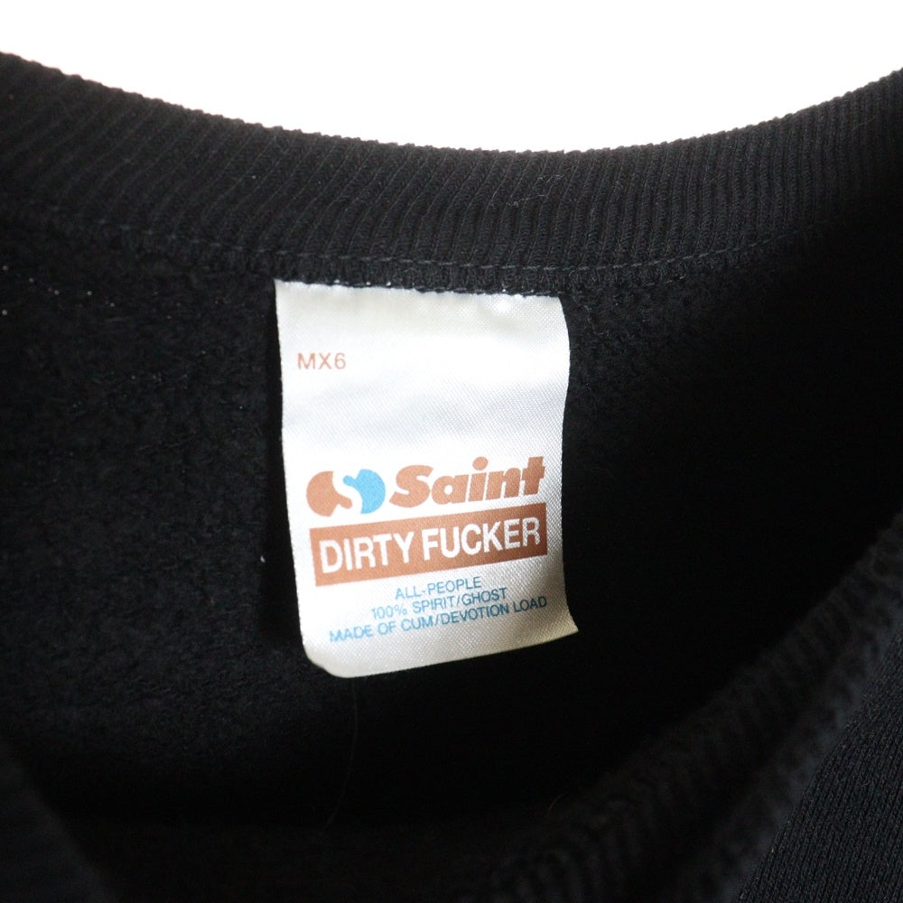SAINT MICHAEL(セントマイケル) 25SS SEVEN DEADLY CREWNECK SWEAT セブンデッドリー クルーネックスウェットトレーナー ブラック SM-HR8-0000-044