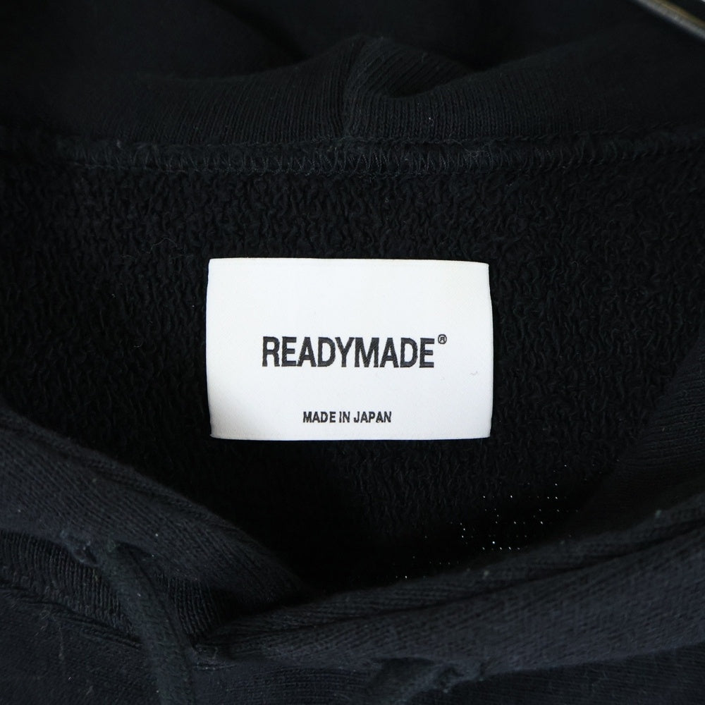 READY MADE(レディメイド) 20SS Smile Hoodie スマイル フレイム プリント フーディ スウェット プルオーバー パーカー ブラック RE-C0-BK-00-00-106