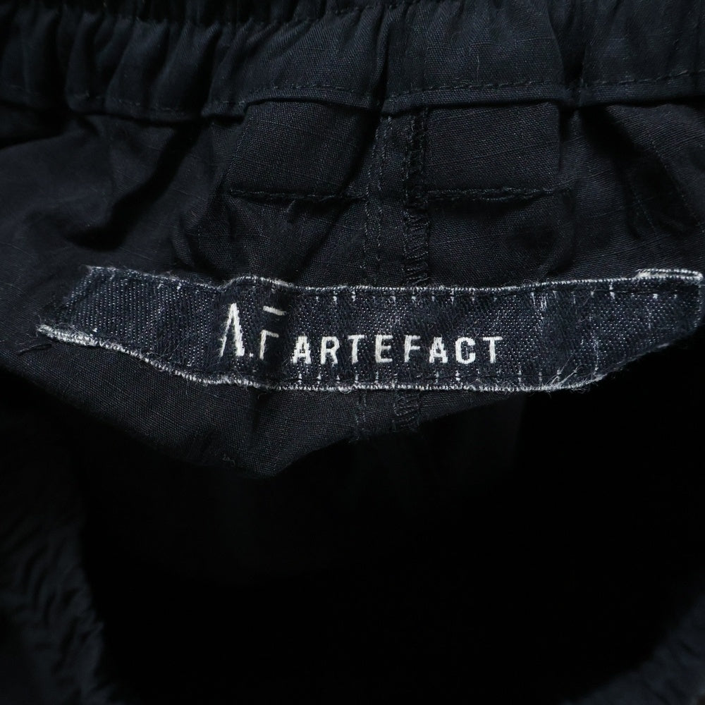 A.F ARTEFACT(エーエフアーティファクト) サルエル ナイロンカーゴパンツ ブラック ag-11022-2
