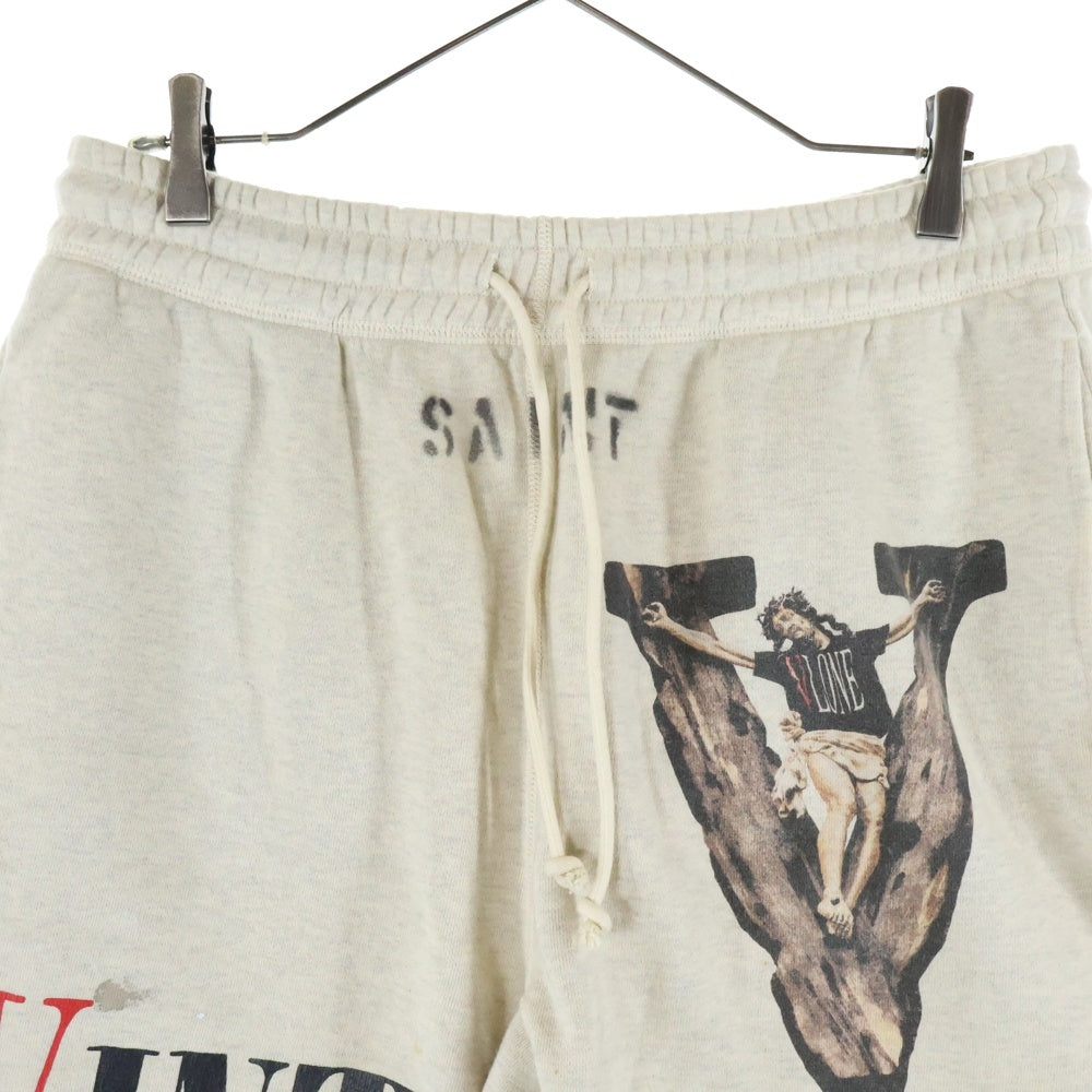 SAINT MICHAEL(セントマイケル) 22S ×VLONE SWEAT SHORT PANT スウェットショートパンツ グレー SM-S22-0000-071