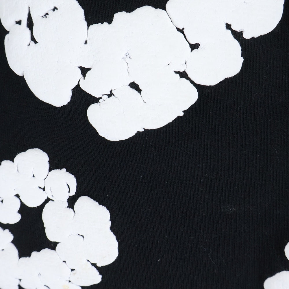 READY MADE(レディメイド) ×DENIM TEARS フラワー コットンスウェットショートパンツ ブラック RE-DT-BK-00-00-17