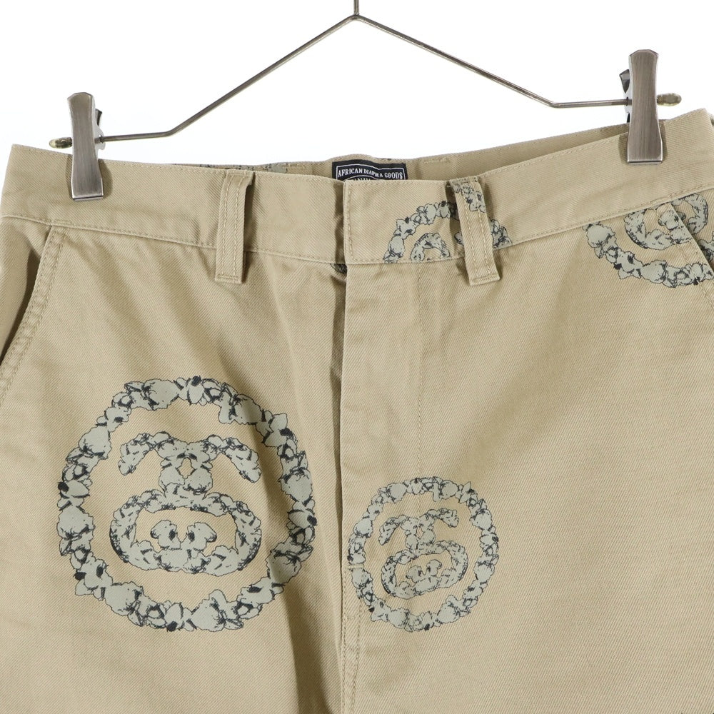 DENIM TEARS(デニムティアーズ) ×STUSSY DOUBLE S WREATH CHINO ステューシー ダブルエスチノパンツ ベージュ 25S316091
