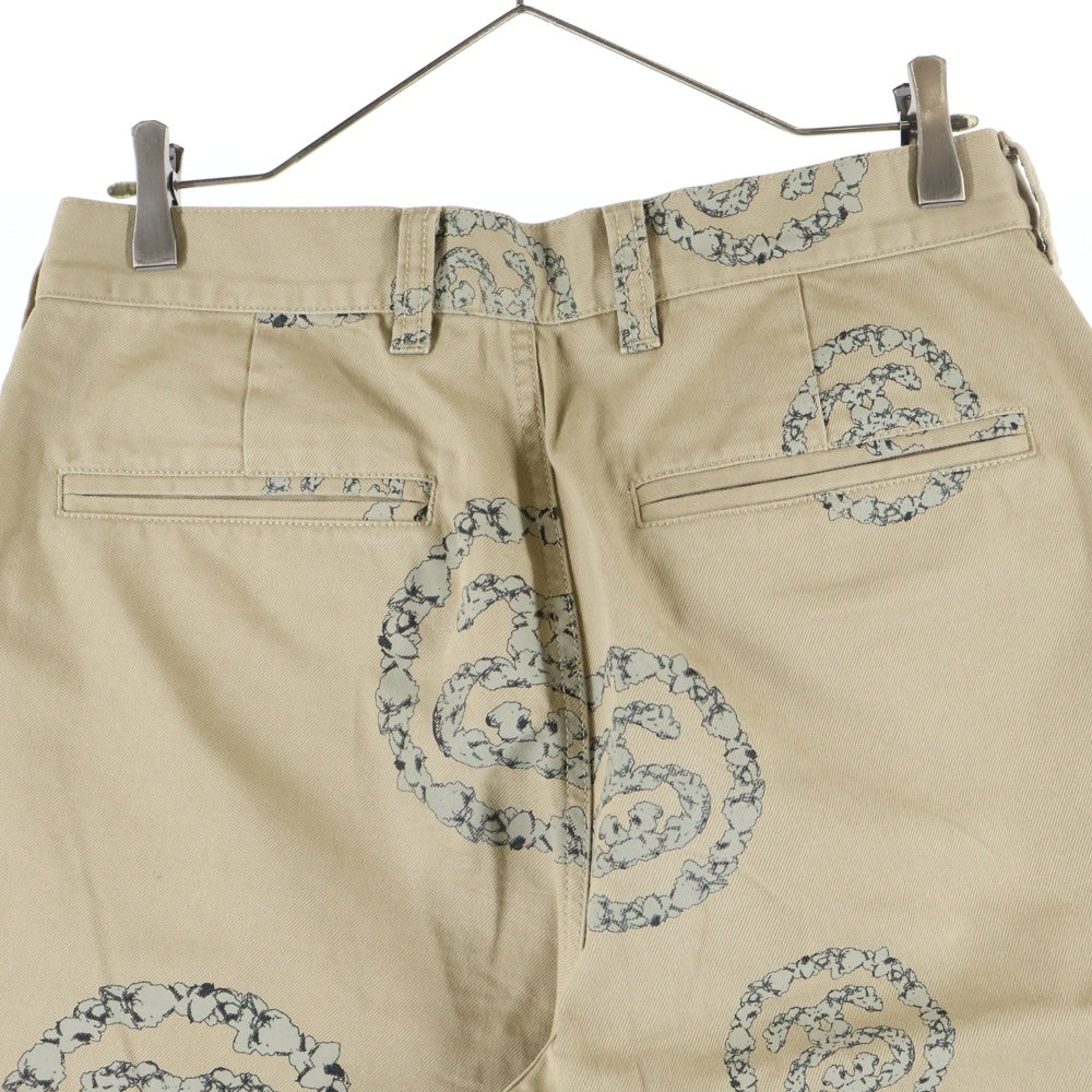 DENIM TEARS(デニムティアーズ) ×STUSSY DOUBLE S WREATH CHINO ステューシー ダブルエスチノパンツ ベージュ 25S316091