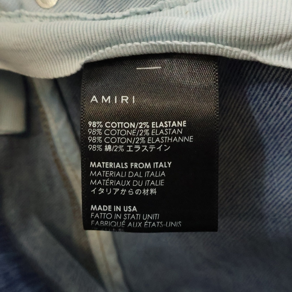 AMIRI(アミリ) ペンキ加工 ダメージ加工デニム インディゴ