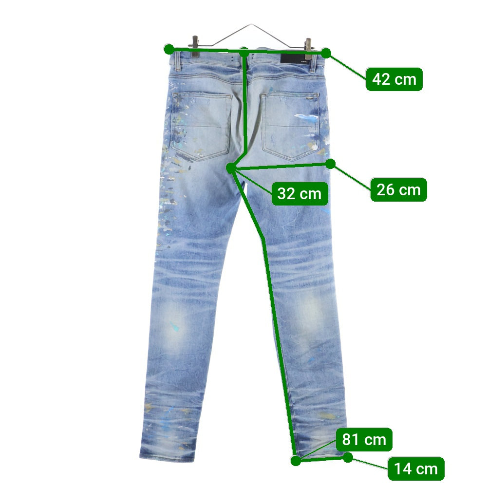AMIRI(アミリ) ペンキ加工 ダメージ加工デニム インディゴ