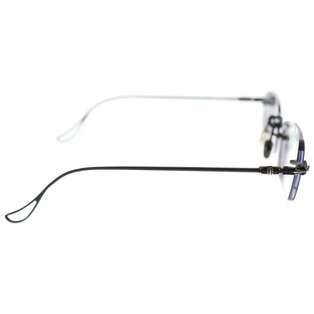 CHROME HEARTS(クロムハーツ) SINNERGASM II クロステンプル リムレス アイウェア 眼鏡 ブラック/シルバー