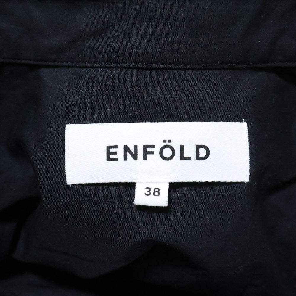 ENFOLD(エンフォルド) コットンパディングシャツ ブラック 300DA130-2300